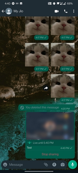 whatsappలో ప్రత్యక్ష స్థానం